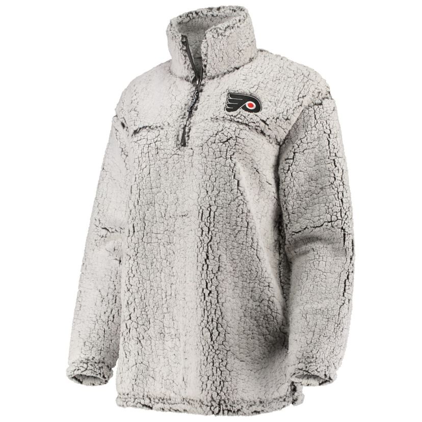 NHL Philadelphia Flyers Sherpa Quarter-Zip Pullover Jacket