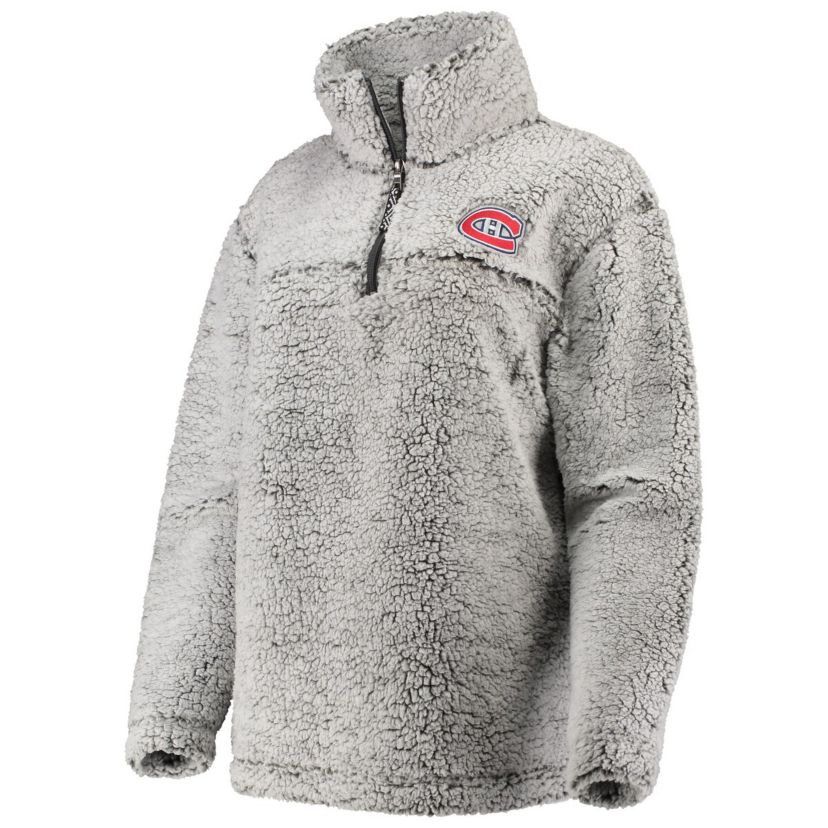 NHL Montreal Canadiens Sherpa Quarter-Zip Pullover Jacket