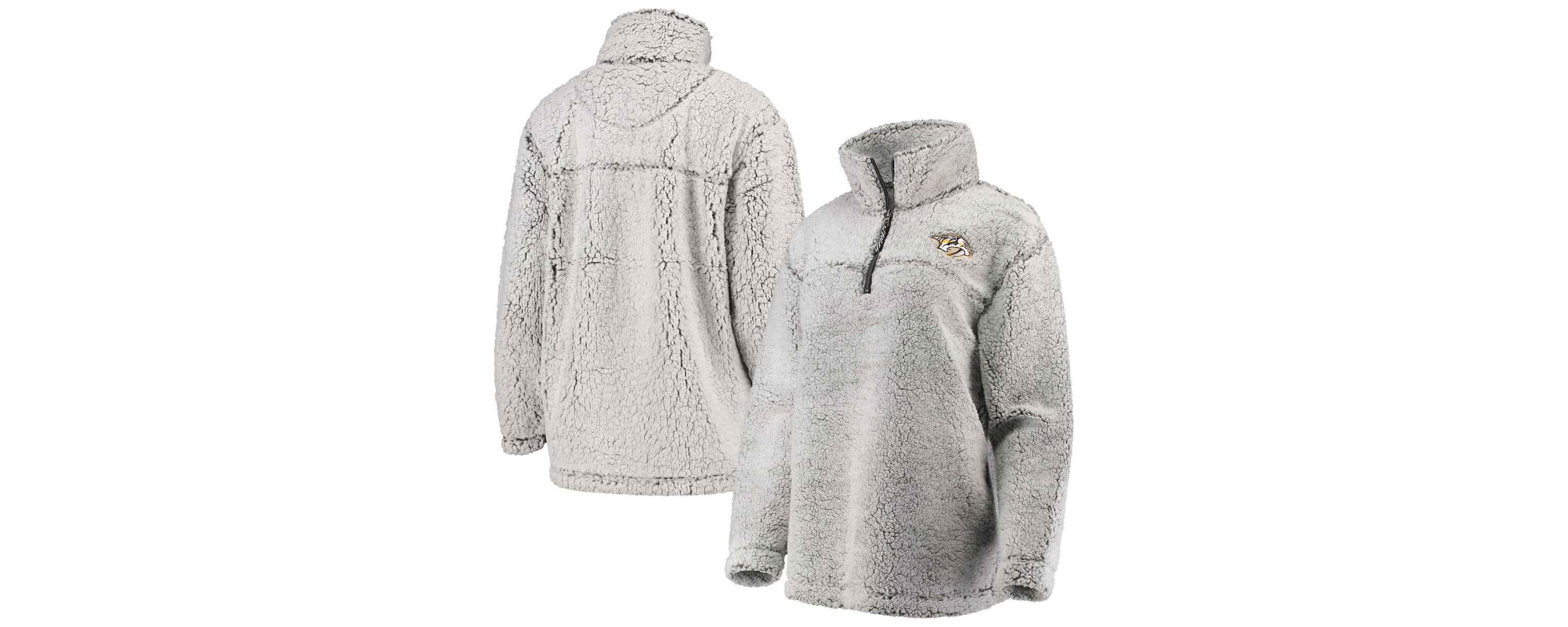 NHL Nashville Predators Sherpa Quarter-Zip Pullover Jacket
