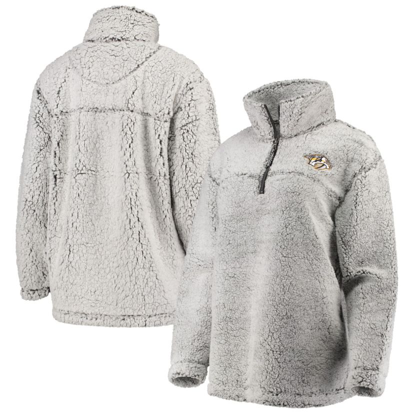 NHL Nashville Predators Sherpa Quarter-Zip Pullover Jacket