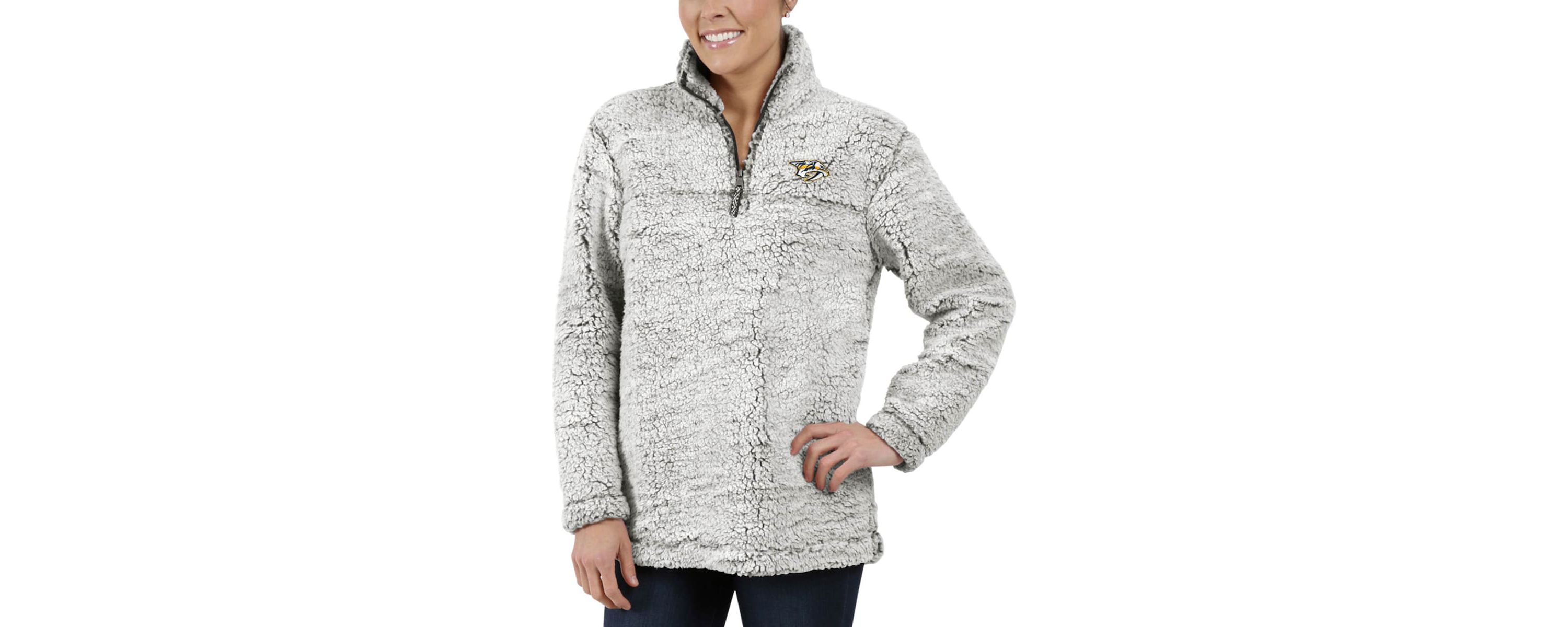 NHL Nashville Predators Sherpa Quarter-Zip Pullover Jacket