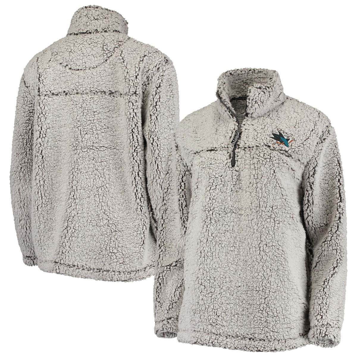 NHL San Jose Sharks Sherpa Quarter-Zip Pullover Jacket