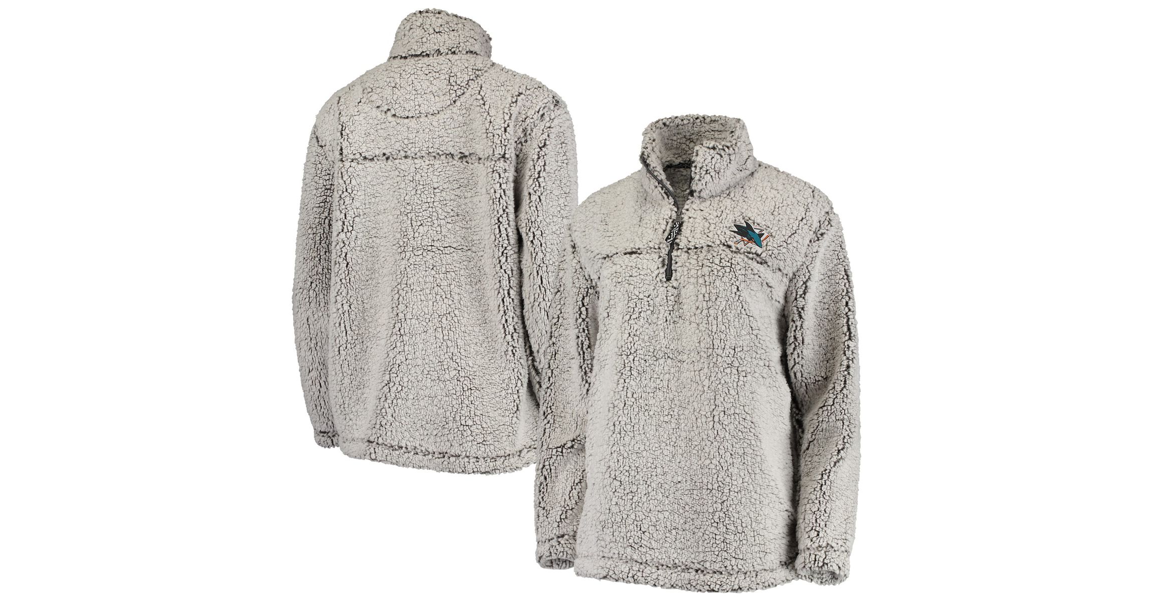 NHL San Jose Sharks Sherpa Quarter-Zip Pullover Jacket