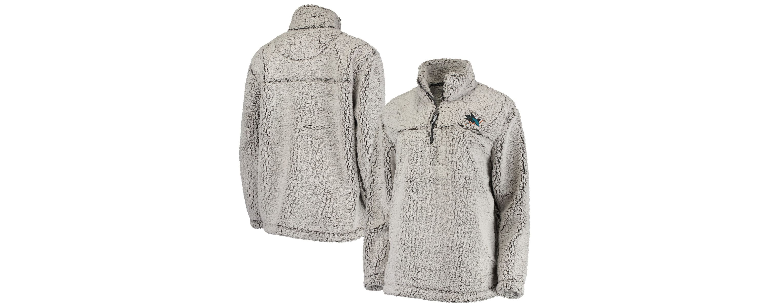 NHL San Jose Sharks Sherpa Quarter-Zip Pullover Jacket