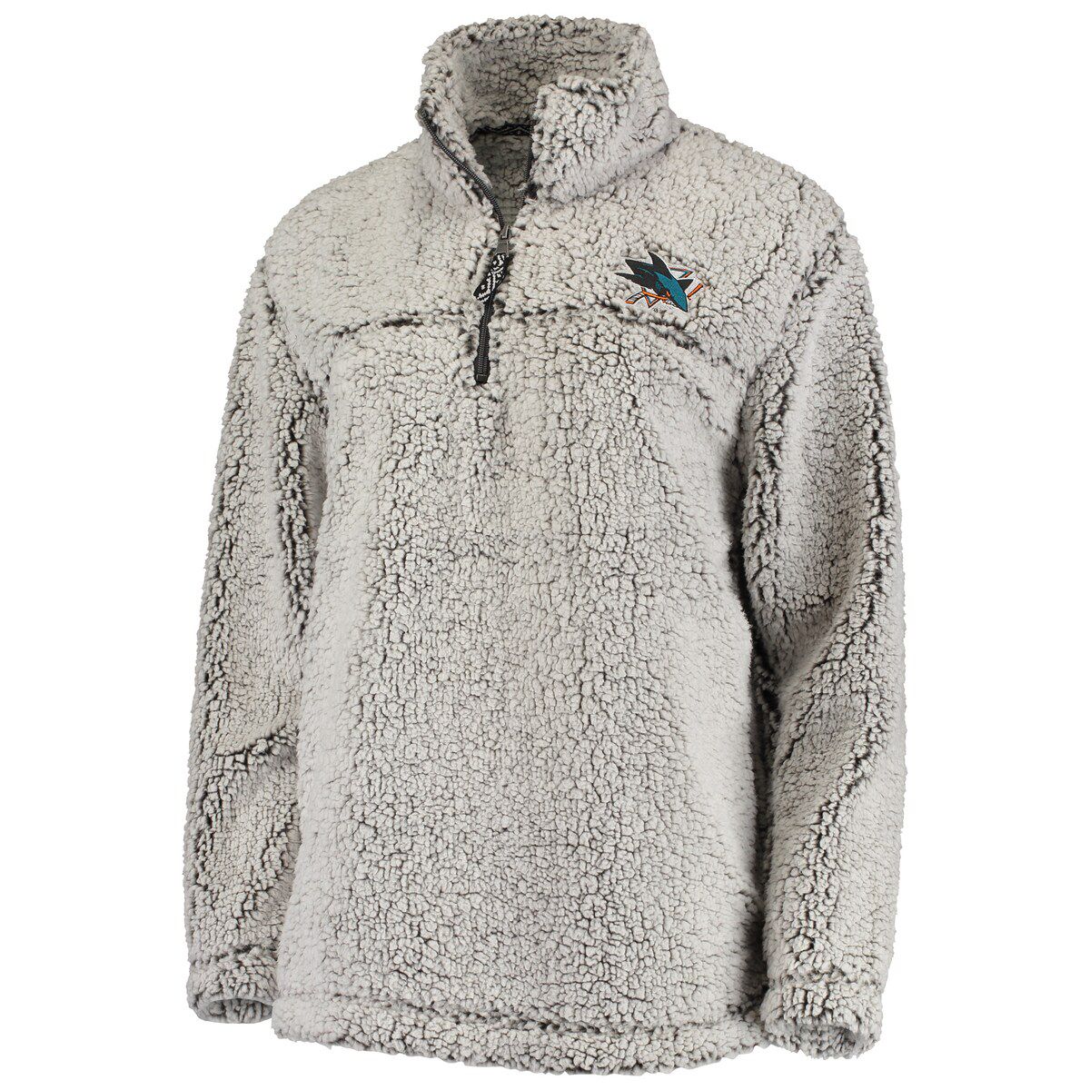 NHL San Jose Sharks Sherpa Quarter-Zip Pullover Jacket