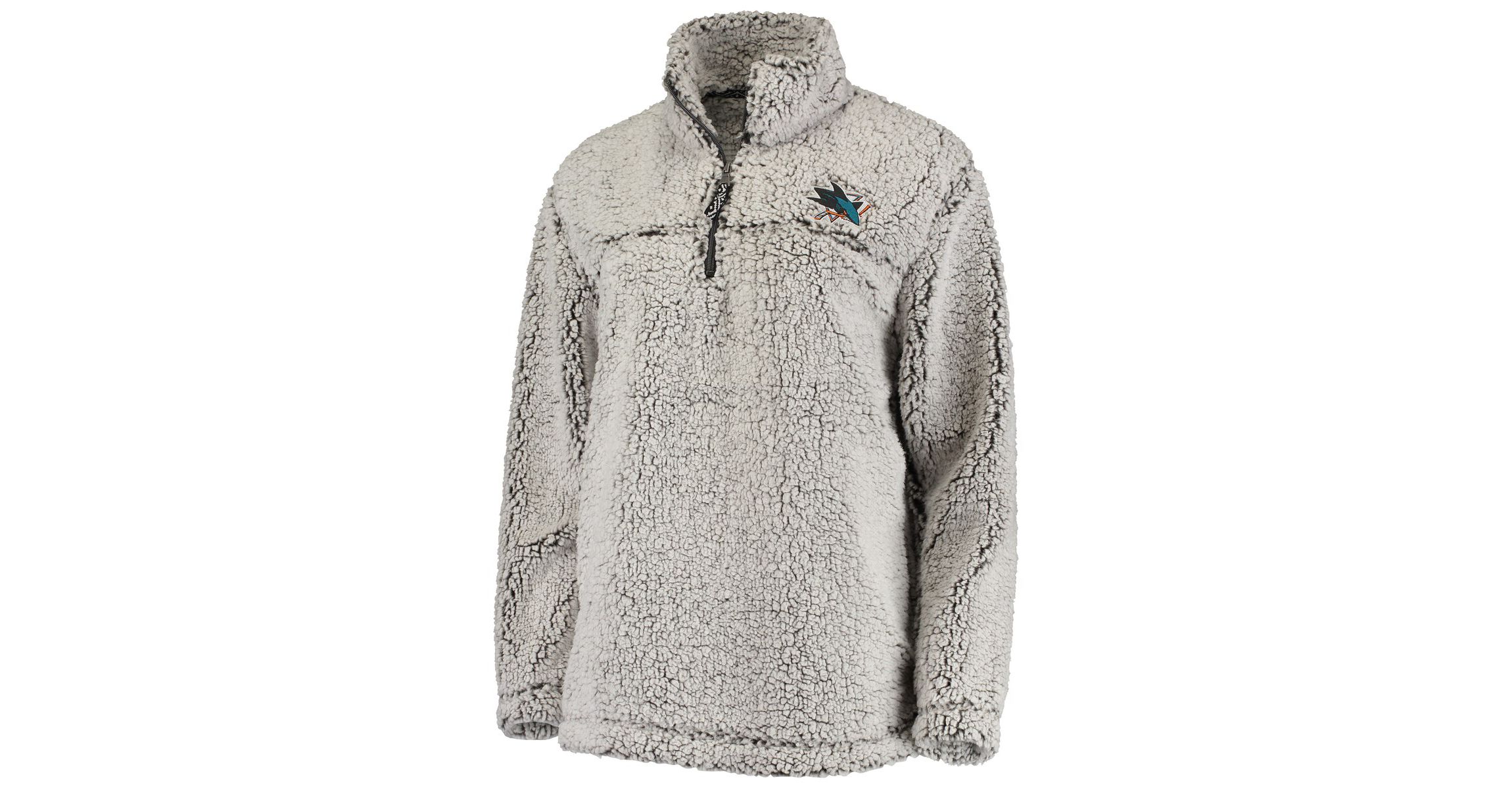 NHL San Jose Sharks Sherpa Quarter-Zip Pullover Jacket