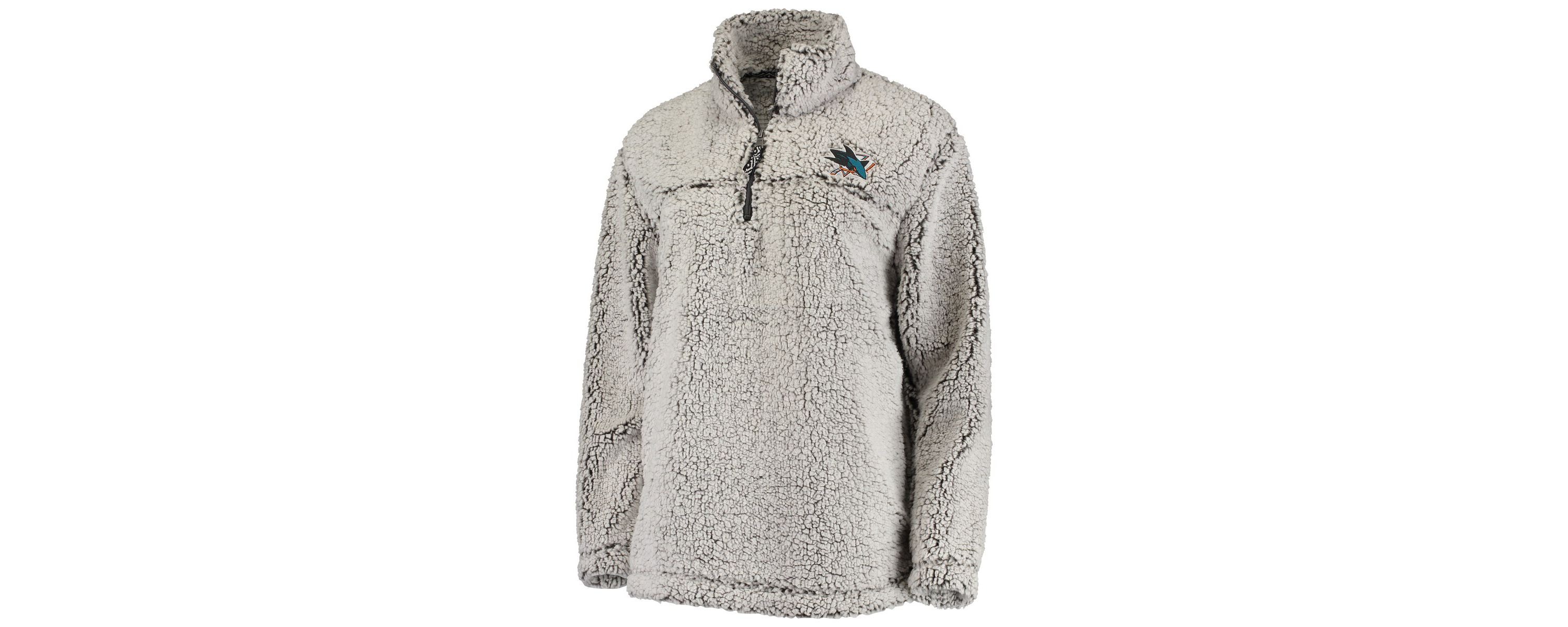 NHL San Jose Sharks Sherpa Quarter-Zip Pullover Jacket
