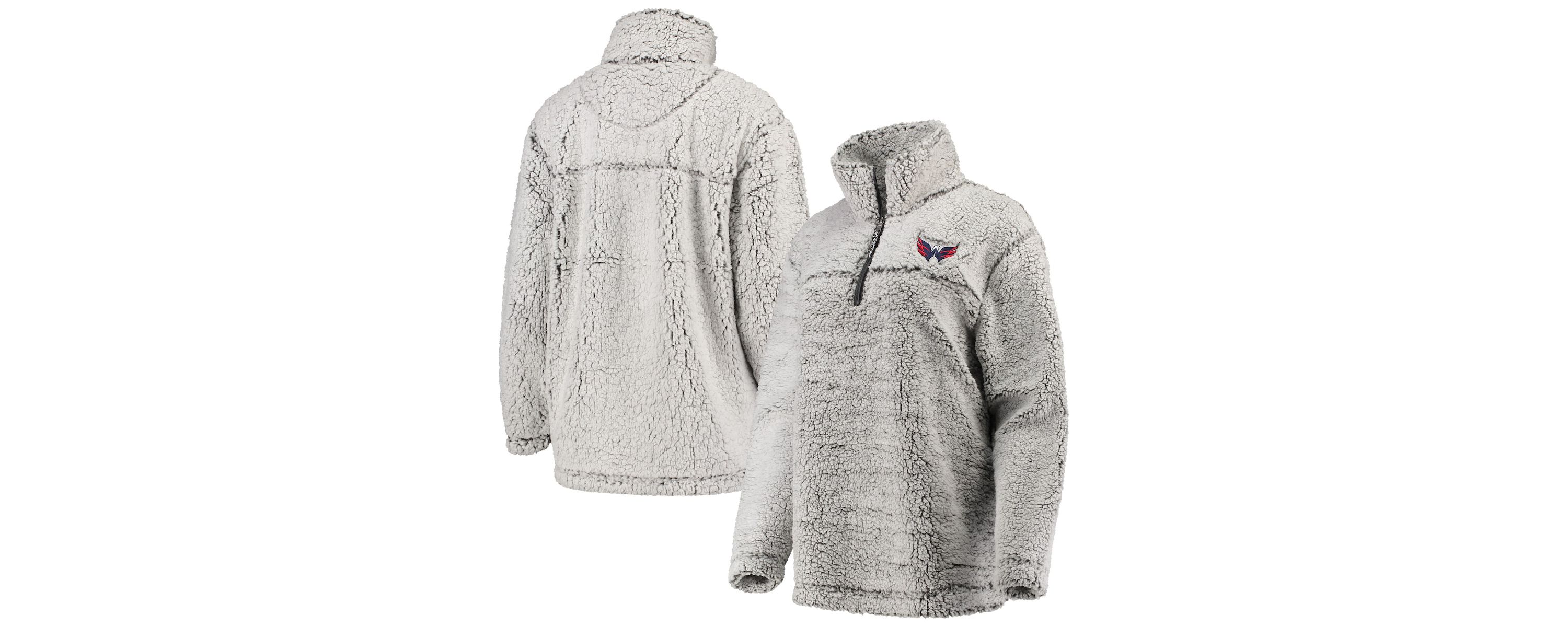 NHL Washington Capitals Sherpa Quarter-Zip Pullover Jacket