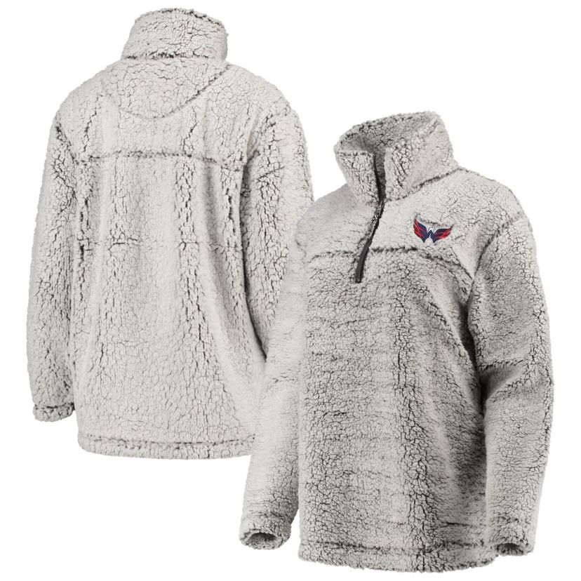 NHL Washington Capitals Sherpa Quarter-Zip Pullover Jacket