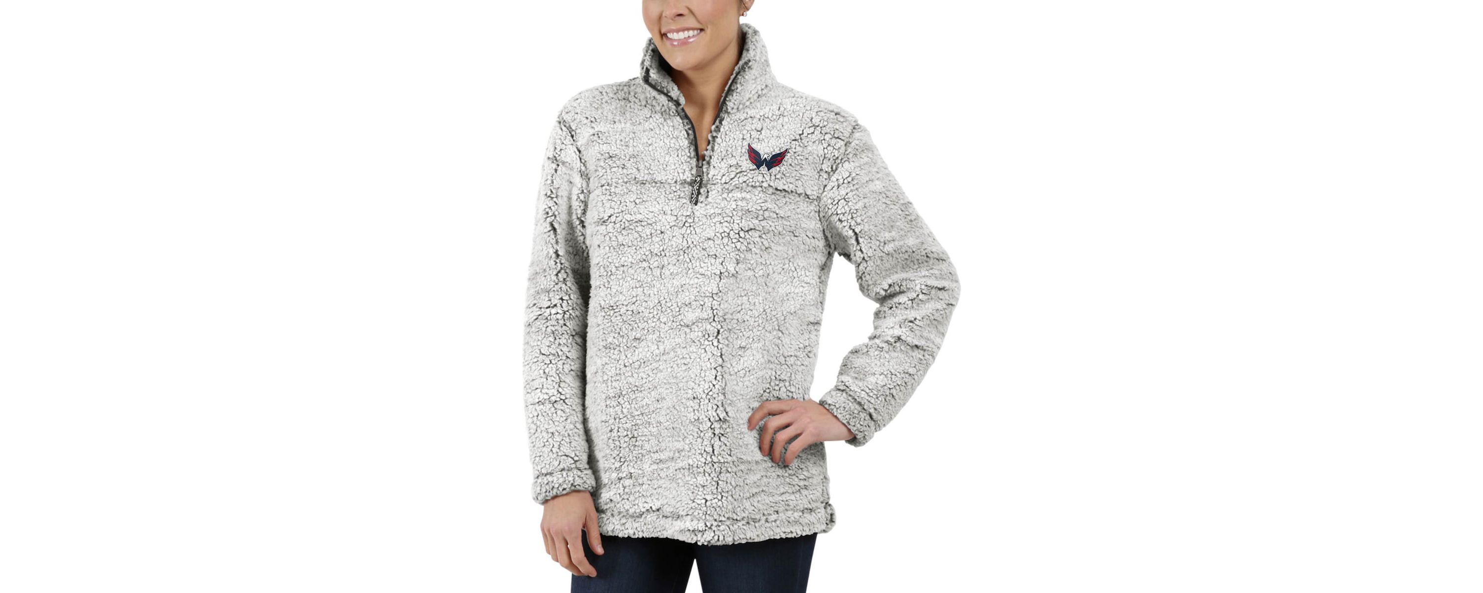NHL Washington Capitals Sherpa Quarter-Zip Pullover Jacket