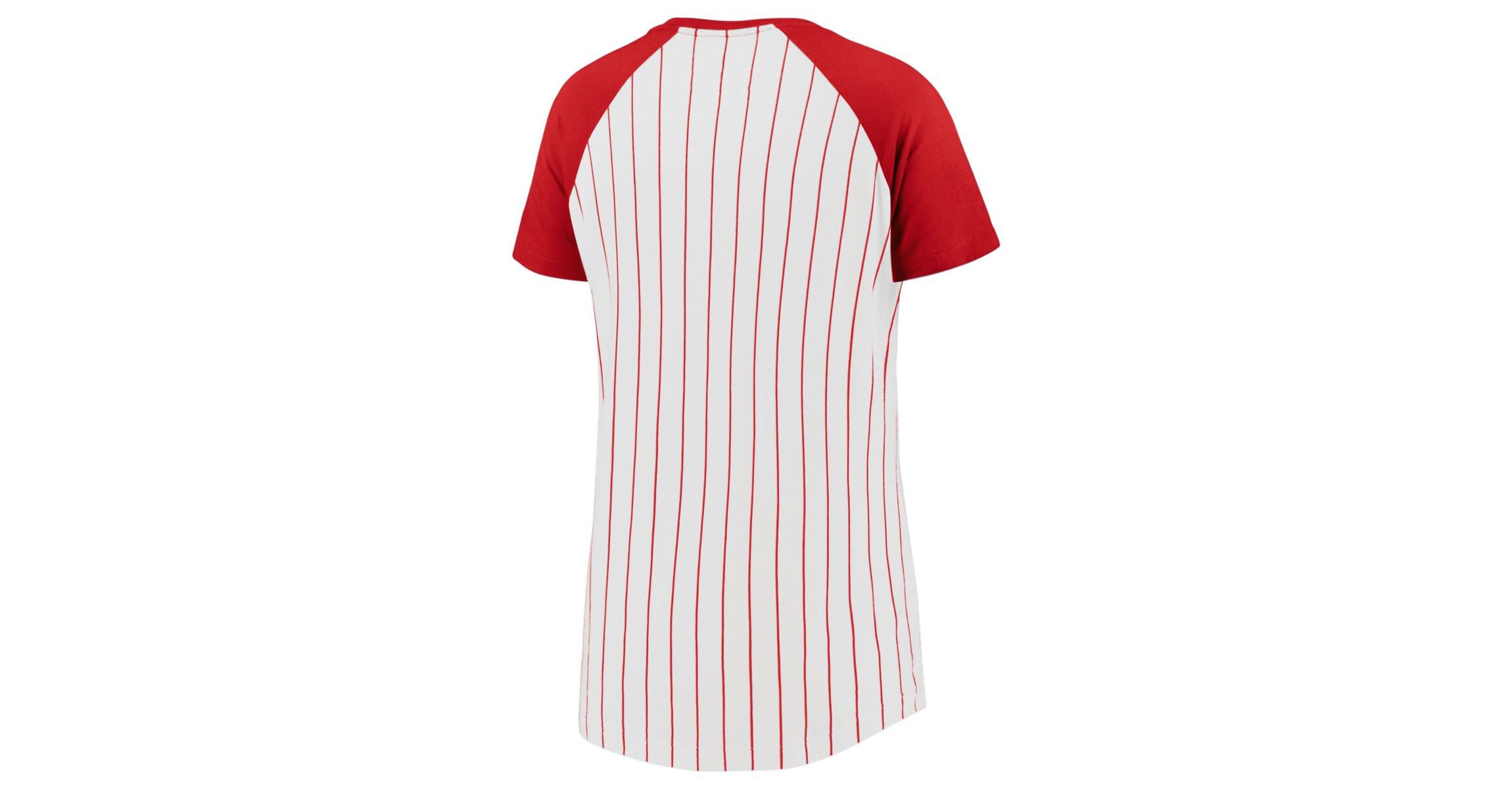 MLB Fanatics St. Louis Cardinals Cooperstown Collection Iconic Pinstripe Raglan Scoop Neck T-Shirt