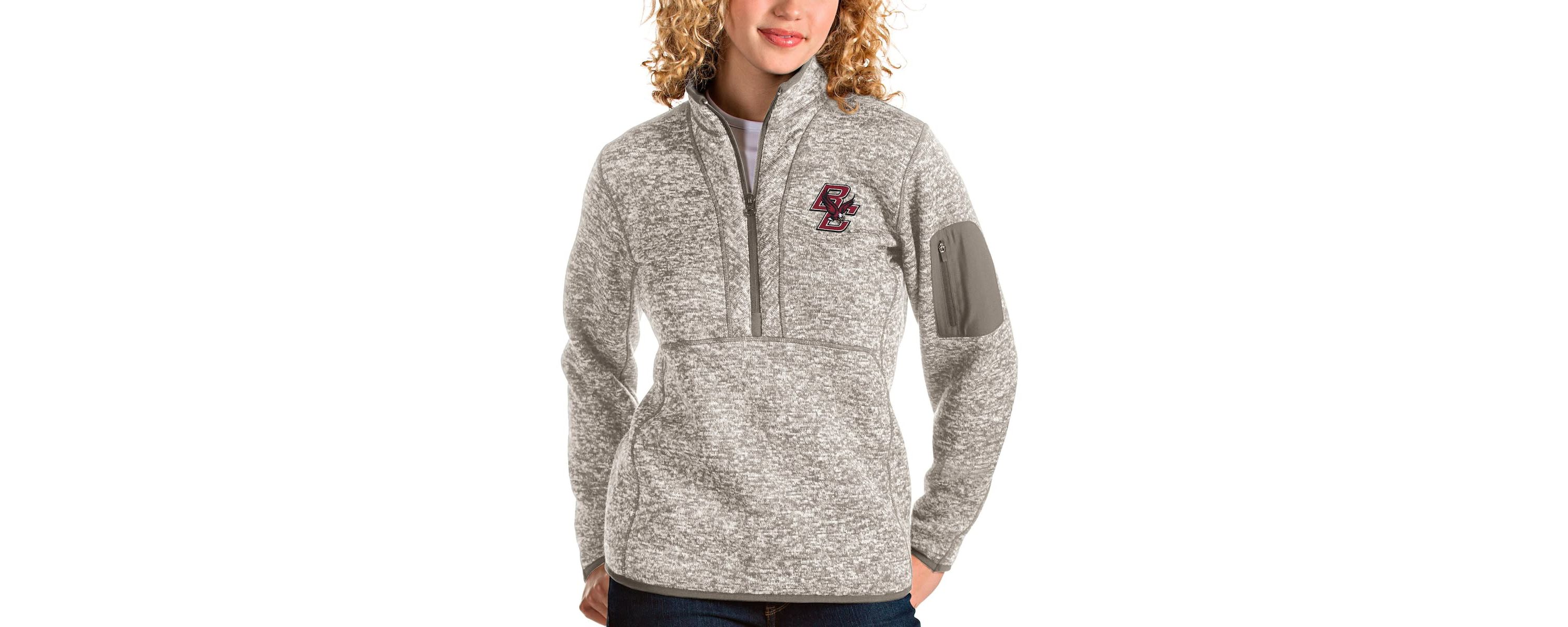 Boston College Eagles NCAA Boston NCAA Eagles Fortune Half-Zip Pullover Sweater