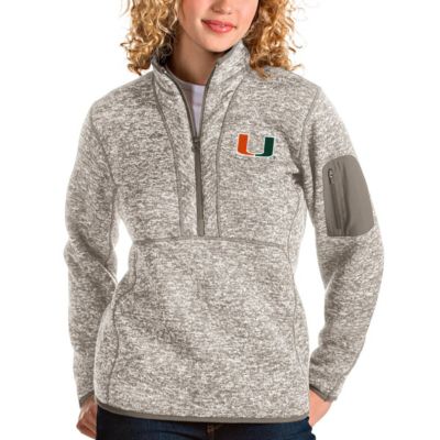 Miami (FL) Hurricanes NCAA Fortune Half-Zip Pullover Sweater