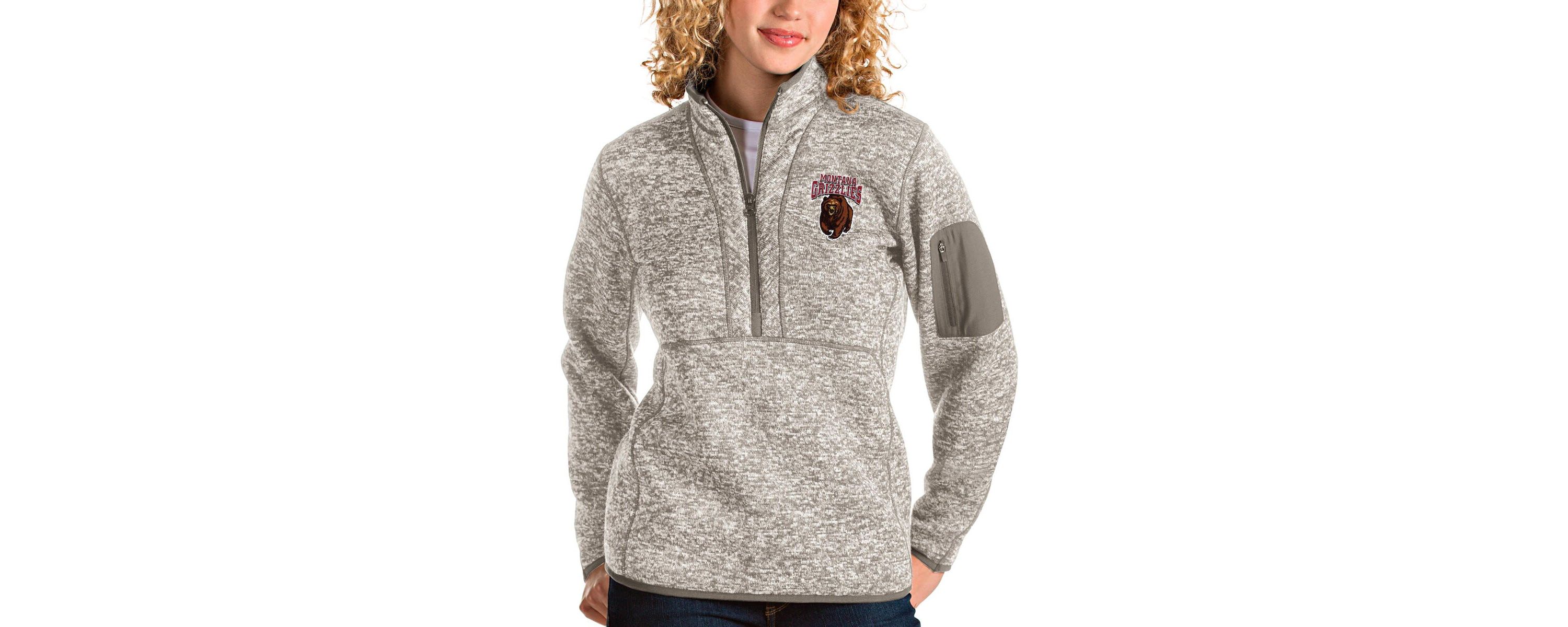 NCAA Montana Grizzlies Fortune Half-Zip Pullover Sweater