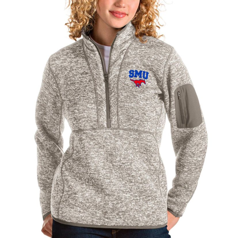 NCAA SMU Mustangs Fortune Half-Zip Pullover Sweater