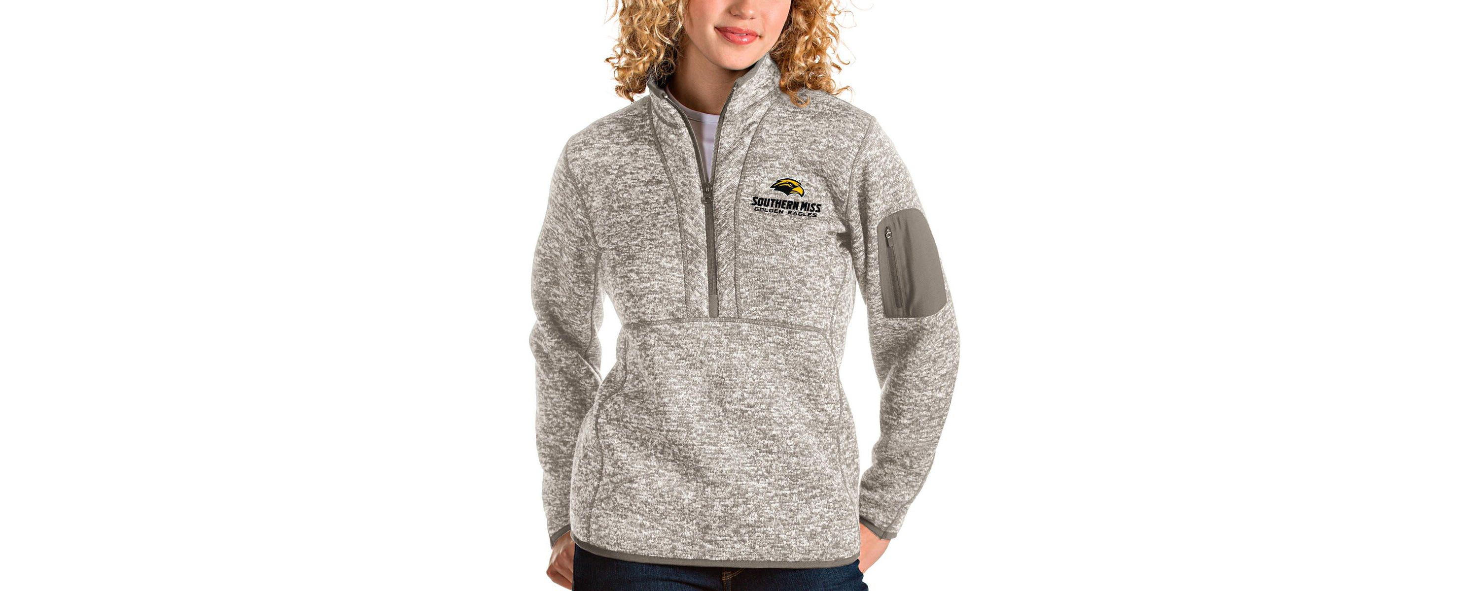 NCAA Southern Miss Golden Eagles Fortune Half-Zip Pullover Sweater