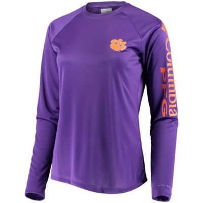 NCAA Clemson Tigers PFG Tidal Omni-Shade Long Sleeve T-Shirt