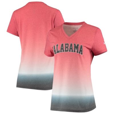 Alabama Crimson Tide NCAA Alabama Tide Ombre V-Neck T-Shirt