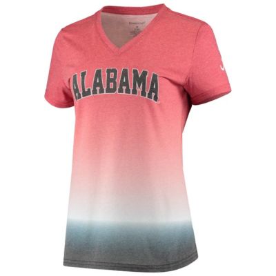 Alabama Crimson Tide NCAA Alabama Tide Ombre V-Neck T-Shirt