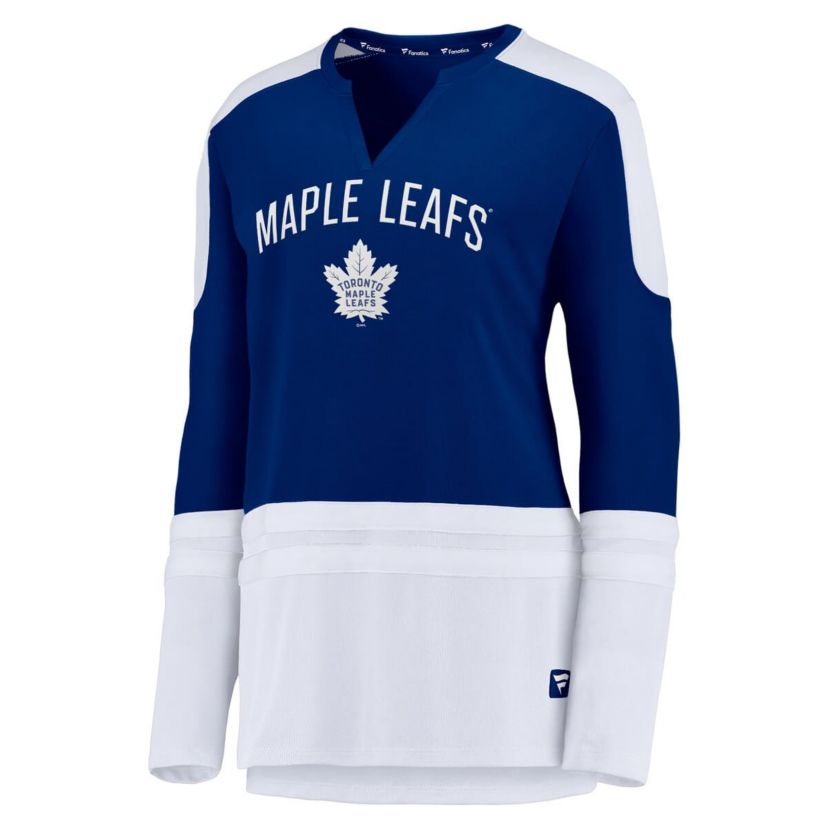 NHL Auston Matthews Toronto Maple Leafs Power Player Long Sleeve Notch Neck T-Shirt