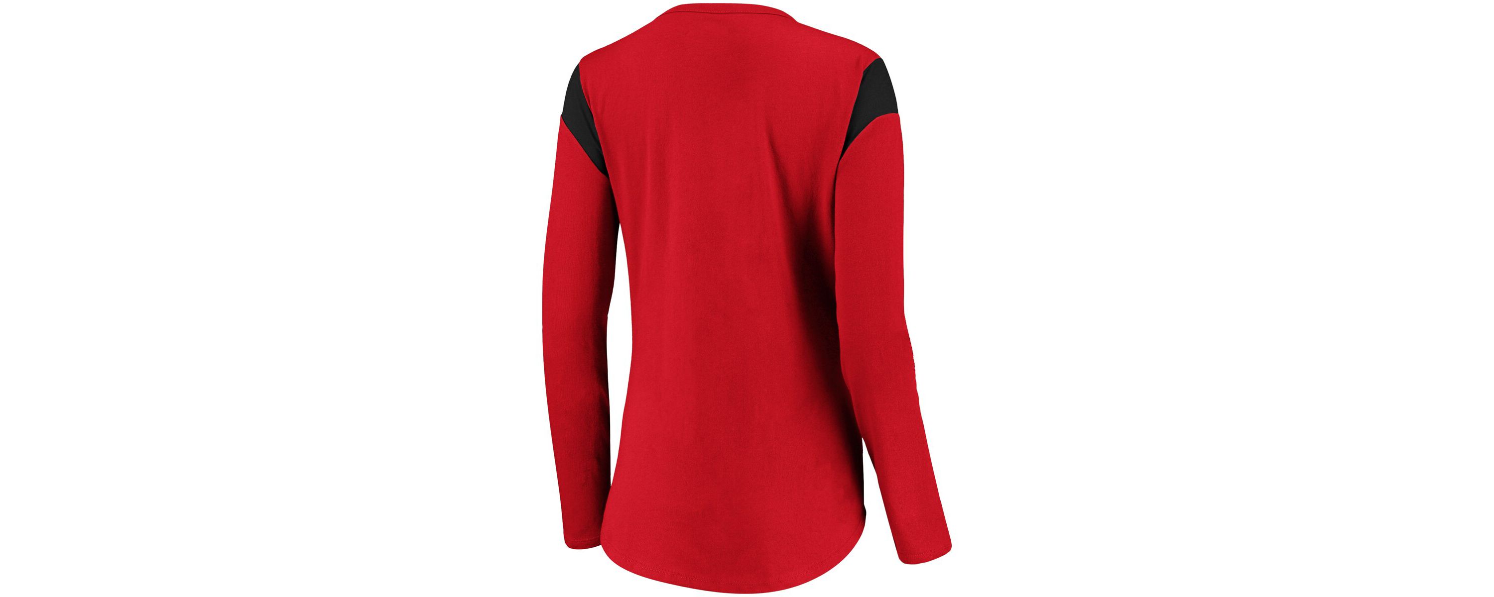 NHL Chicago Blackhawks Iconic Long Sleeve Lace-Up V-Neck T-Shirt