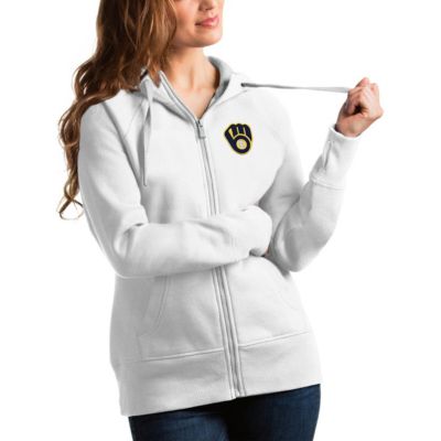 Antigua Women's MLB Milwaukee Brewers Team Victory Full-Zip Hoodie -  18049163774905