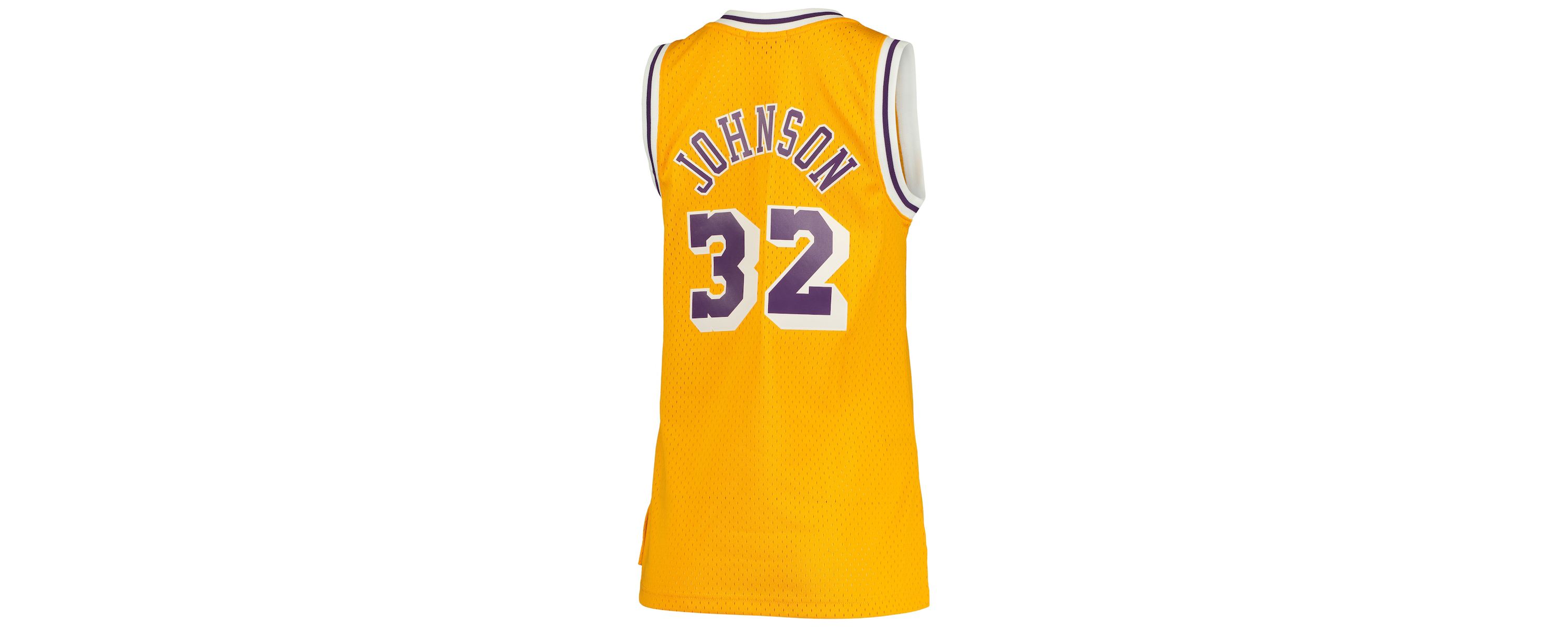 NBA Magic Johnson Los Angeles Lakers 1984/85 Hardwood Classics Swingman Jersey