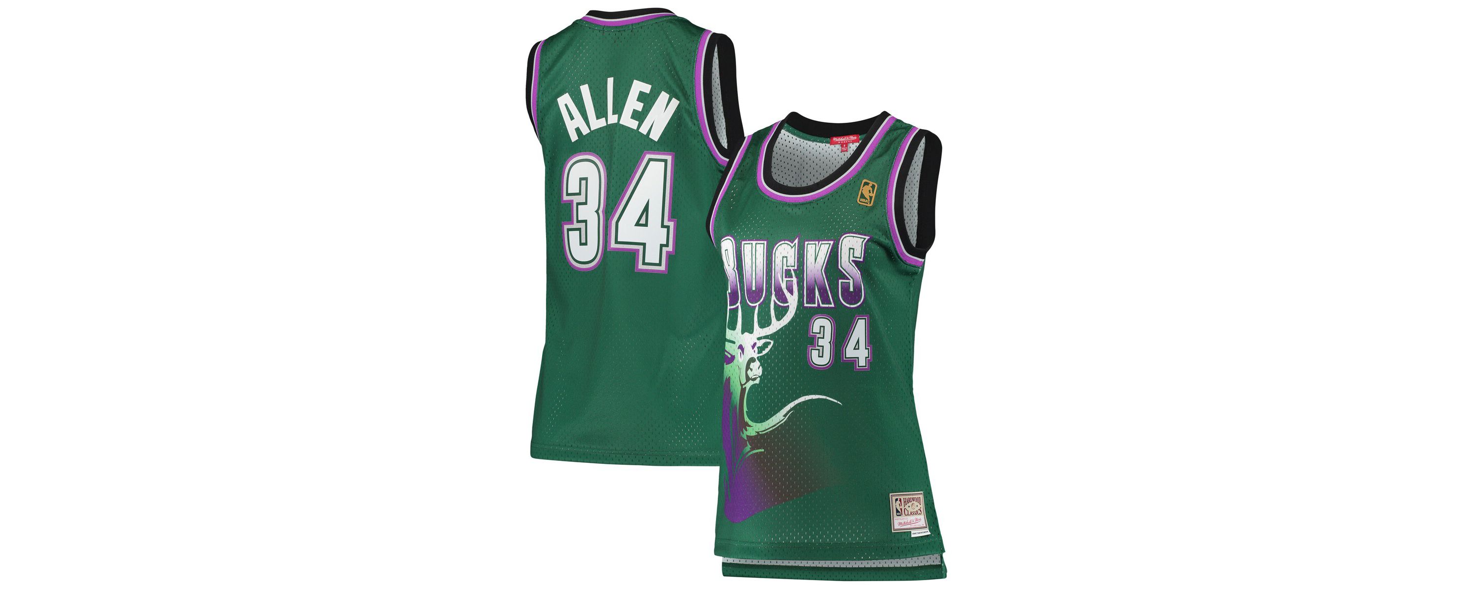 NBA Ray Allen Milwaukee Bucks 1996/97 Hardwood Classics Swingman Jersey