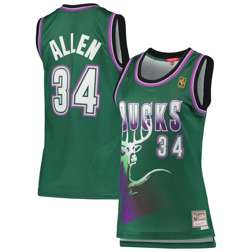 NBA Ray Allen Milwaukee Bucks 1996/97 Hardwood Classics Swingman Jersey