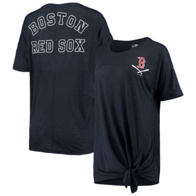 Boston Red Sox MLB Boston Sox Slub Jersey Scoop Neck Side Tie T-Shirt