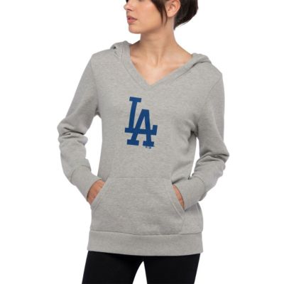 MLB Fanatics ed Los Angeles Dodgers Official Logo Crossover V-Neck Pullover Hoodie