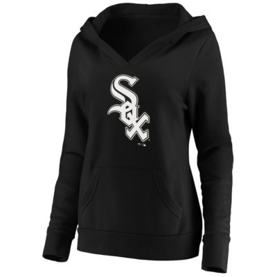 Chicago White Sox MLB Fanatics Official Logo Crossover V-Neck Pullover Hoodie