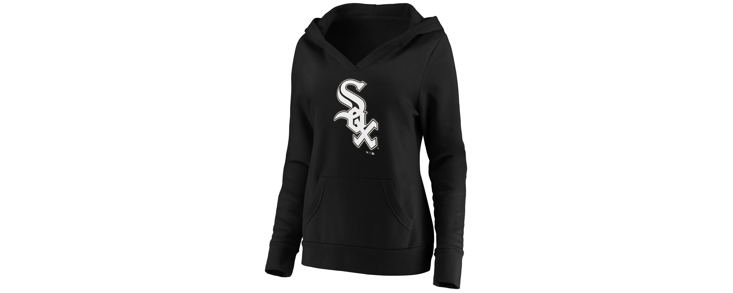 Chicago White Sox MLB Fanatics Chicago Sox Official Logo Crossover V-Neck Pullover Hoodie
