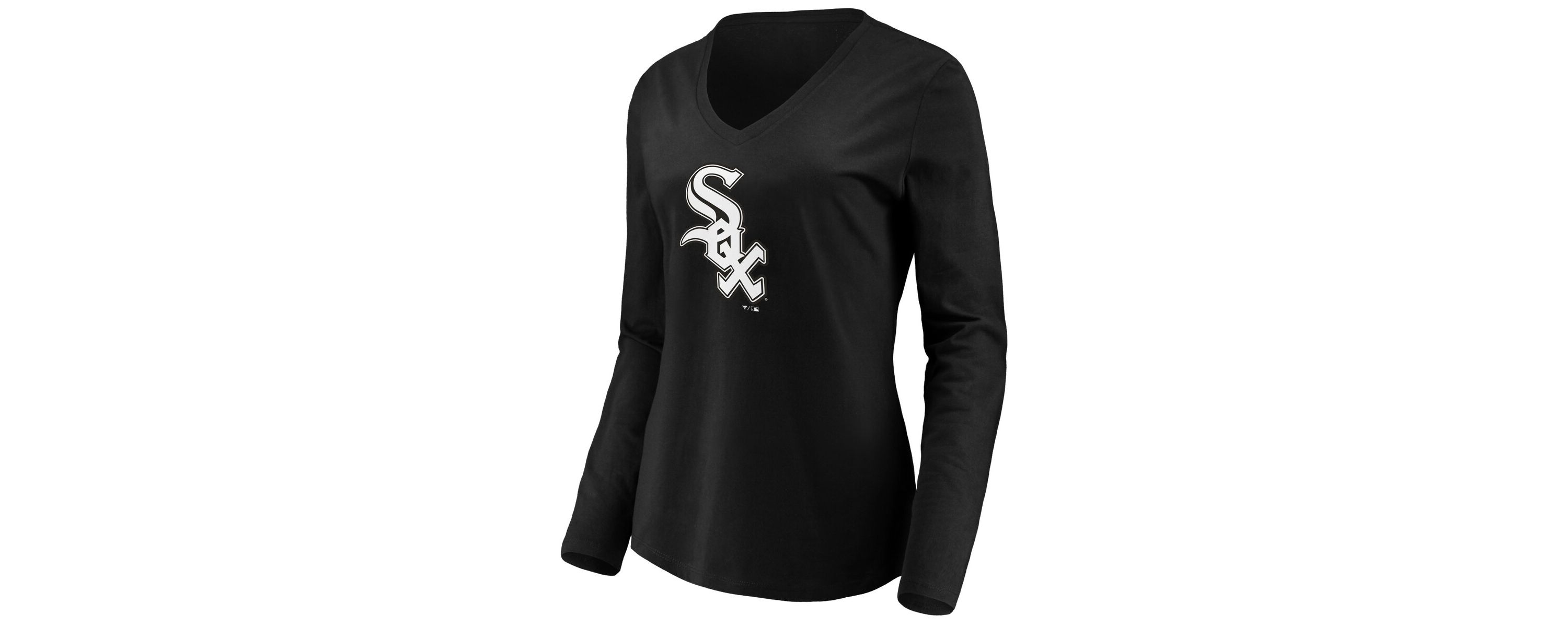 Chicago White Sox MLB Fanatics Chicago Sox Official Logo Long Sleeve V-Neck T-Shirt