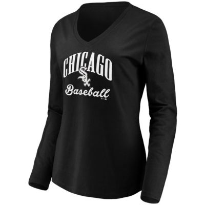 Chicago White Sox MLB Fanatics Victory Script V-Neck Long Sleeve T-Shirt