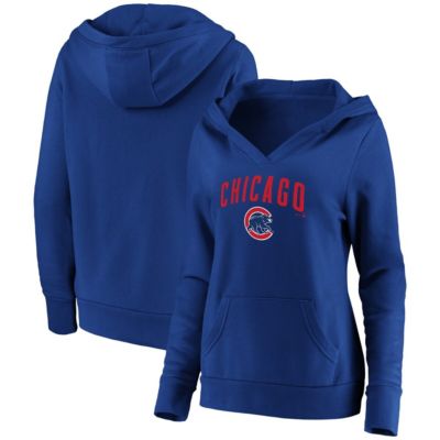 MLB Fanatics Chicago Cubs Core Team Lockup V-Neck Pullover Hoodie