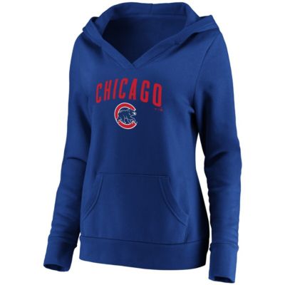 MLB Fanatics Chicago Cubs Core Team Lockup V-Neck Pullover Hoodie