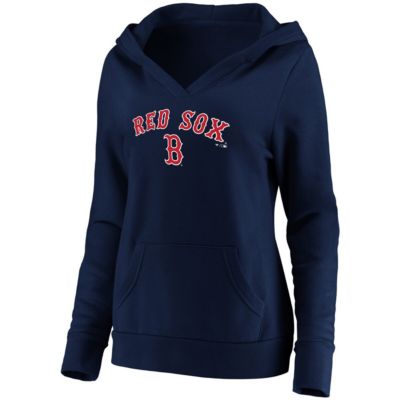 Boston Red Sox MLB Fanatics Core Team Lockup V-Neck Pullover Hoodie