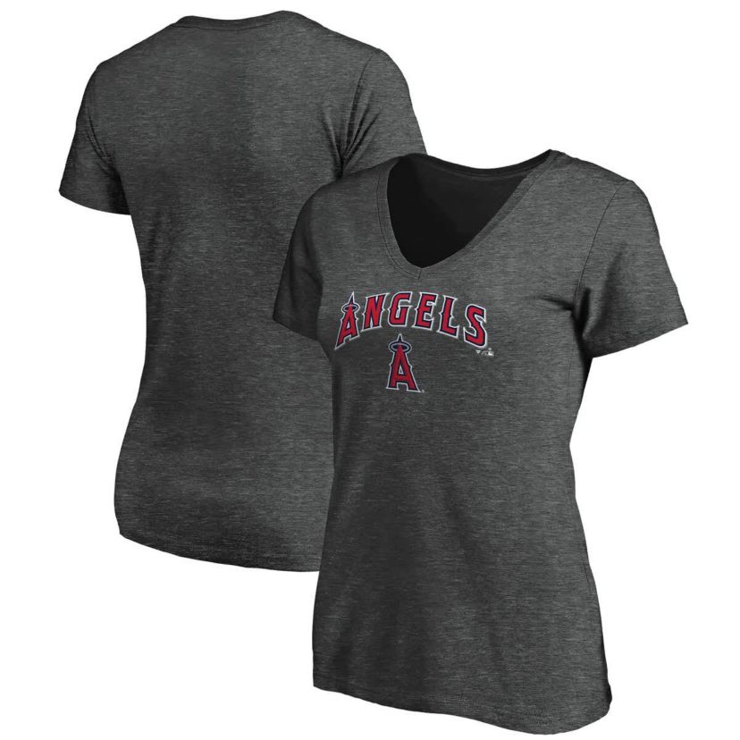 MLB ed Los Angeles Angels Team Logo Lockup V-Neck T-Shirt