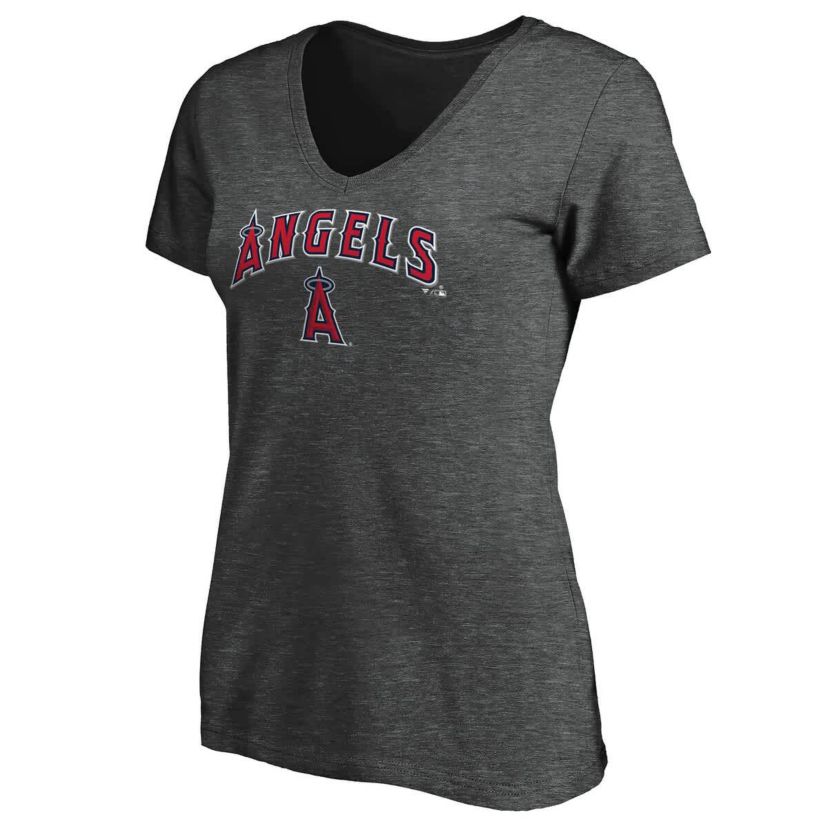 MLB ed Los Angeles Angels Team Logo Lockup V-Neck T-Shirt