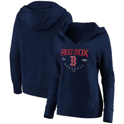 Boston Red Sox MLB Fanatics Boston Sox Core Live For It V-Neck Pullover Hoodie