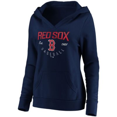 Boston Red Sox MLB Fanatics Boston Sox Core Live For It V-Neck Pullover Hoodie