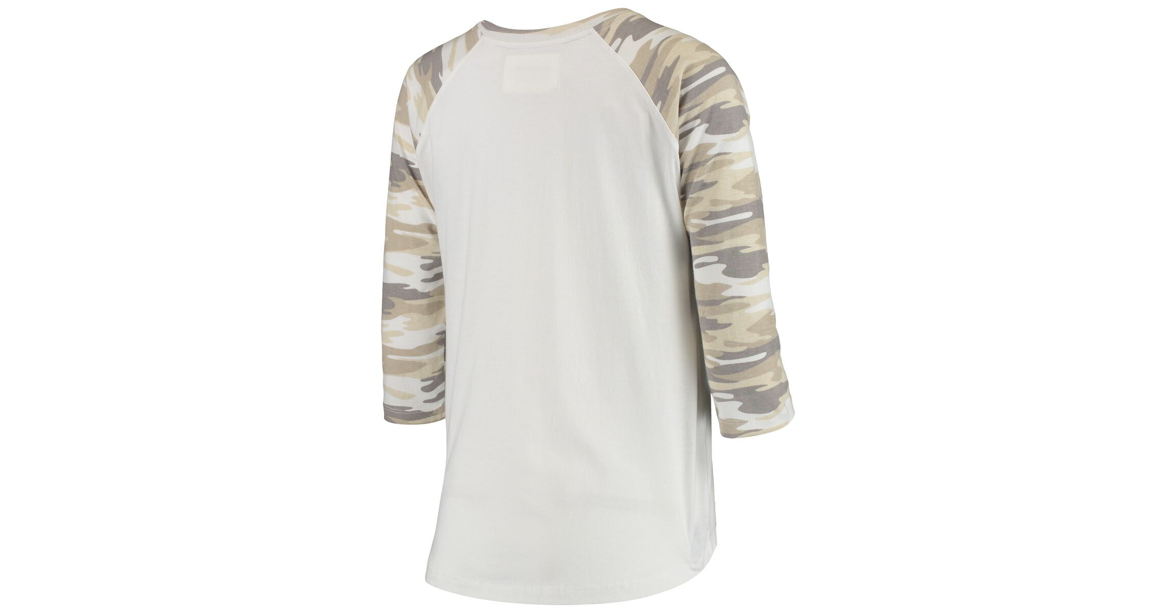 NCAA White/Camo Michigan State Spartans Boyfriend Baseball Raglan 3/4-Sleeve T-Shirt