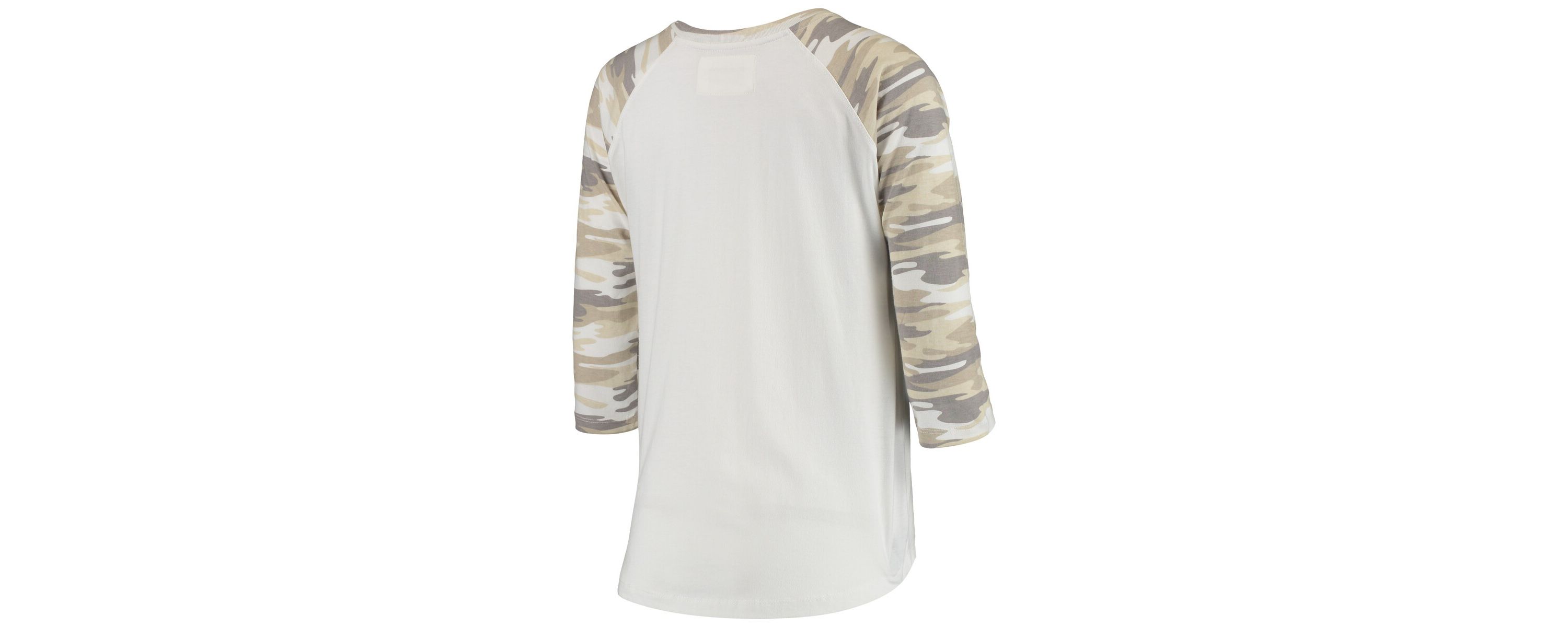 NCAA White/Camo Michigan State Spartans Boyfriend Baseball Raglan 3/4-Sleeve T-Shirt