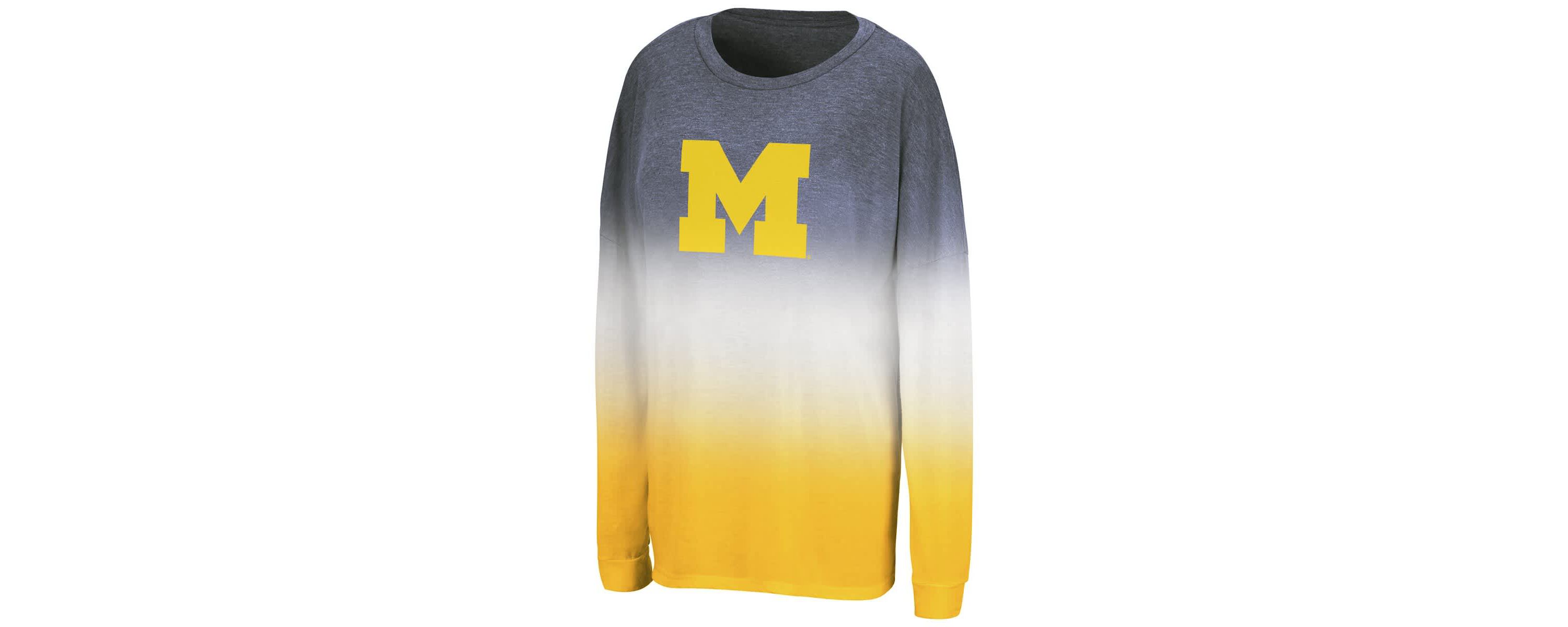 NCAA Michigan Wolverines Winkle Dip Dye Long Sleeve T-Shirt