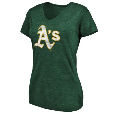 MLB Fanatics ed Oakland Athletics Core Weathered Tri-Blend V-Neck T-Shirt