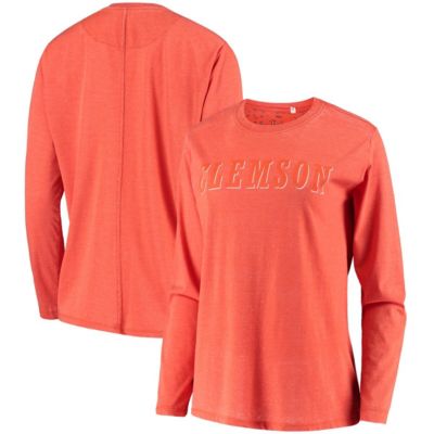 NCAA Clemson Tigers Tonal Block Vintage Wash Long Sleeve T-Shirt