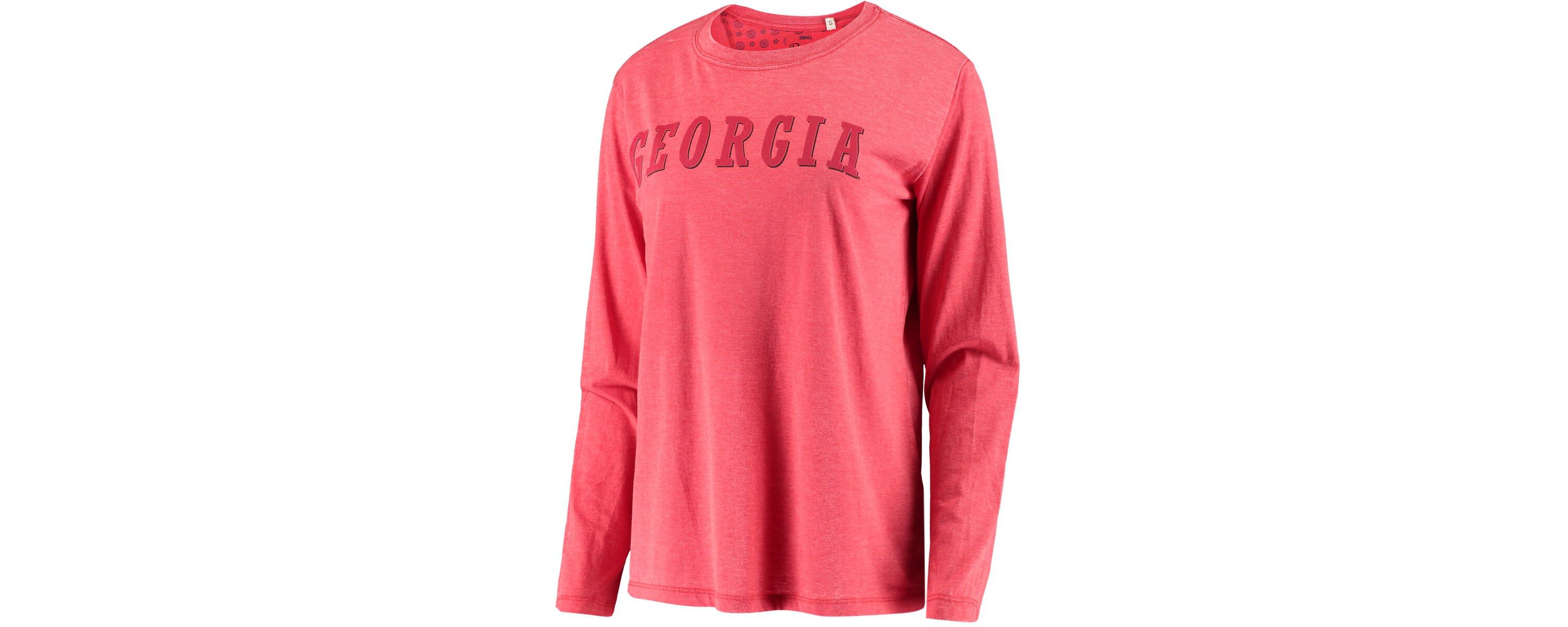 NCAA Georgia Bulldogs Tonal Block Vintage Wash Long Sleeve T-Shirt