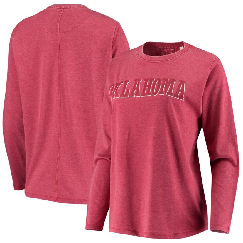 NCAA Oklahoma Sooners Tonal Block Vintage Wash Long Sleeve T-Shirt