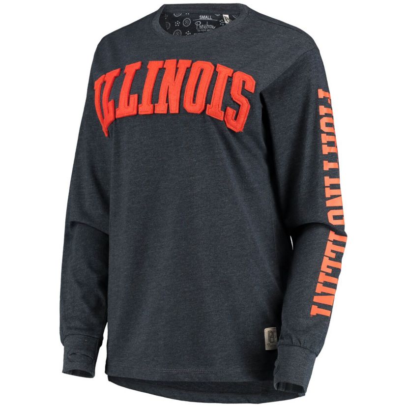 NCAA Illinois Fighting Illini Two-Hit Canyon Long Sleeve T-Shirt